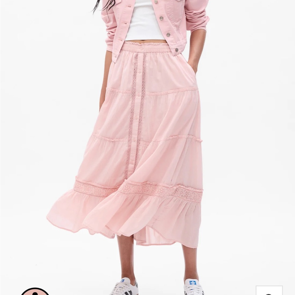 Loveshackfancy x Gap Tiered Maxi Skirt